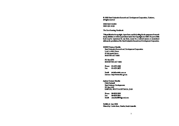 Deer Farming Handbook - Foreword