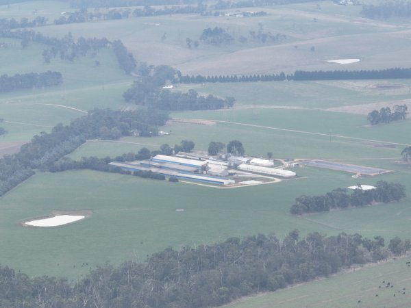 Drone flyover of piggery