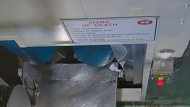 Sign in kill room showing 'signs of death'