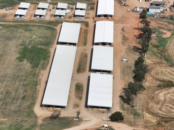 Drone flyover of Moxey Dairy