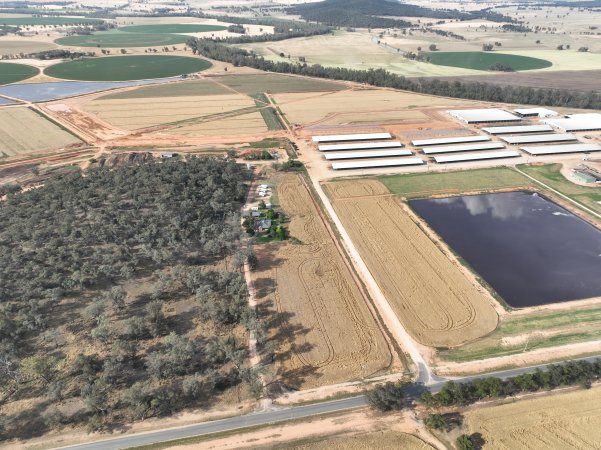 Drone flyover of Moxey Dairy