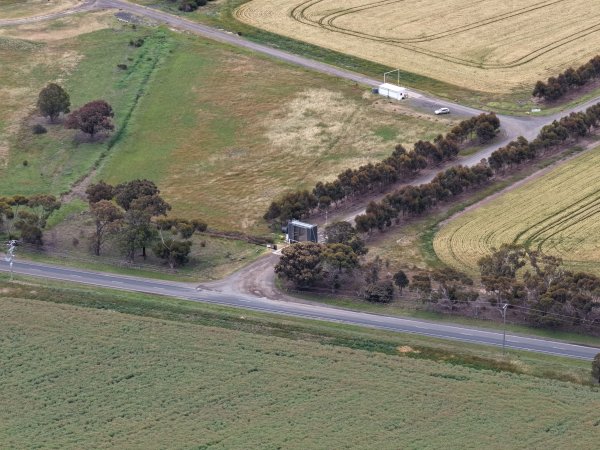 Drone flyover of broiler (meat) chicken farm