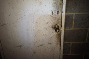 Door to kill/processing room - Gretna Quality Meats, Tasmania - Captured at Gretna Meatworks, Gretna TAS Australia.