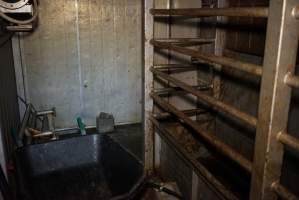 Knockbox for cattle and large pigs - Gretna Quality Meats, Tasmania - Captured at Gretna Meatworks, Gretna TAS Australia.