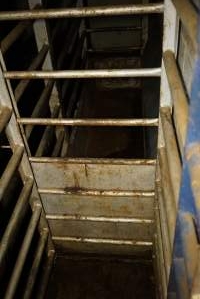 Knockbox for cattle and large pigs - Gretna Quality Meats, Tasmania - Captured at Gretna Meatworks, Gretna TAS Australia.