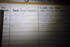 Animal dropoff form - cattle - Gretna Quality Meats, Tasmania - Captured at Gretna Meatworks, Gretna TAS Australia.