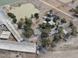 Aerial view - From drone - Captured at Midland Bacon, Carag Carag VIC Australia.
