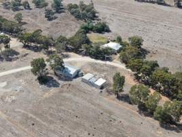 Aerial view - From drone - Captured at Piggery, Yarrawalla VIC Australia.