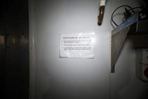 Meat bath signage - Captured at Crocodylus Park Farm & Abattoir, Knuckey Lagoon NT Australia.