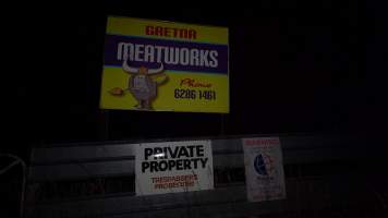 Sign out the front of Gretna Meatworks - Captured at Gretna Meatworks, Gretna TAS Australia.