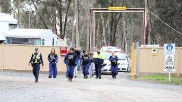 Hatchery lockdown action - In July 2016, 100 activists from across the country converged on the facility in Huntly, Victoria, with 21 entering the hatchery by surprise and halting operations for two hours in an effort to draw further public attention to the inherent cruelty of the egg industry. Over 150 male chicks - some just seconds from being killed - were rescued and are now living out their lives, happily and healthily, with experienced carers.
Photos captured by the Bendigo Advertiser. - Captured at SBA Hatchery, Bagshot VIC Australia.