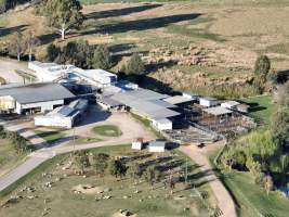 Drone flyover of slaughterhouse - Captured at Carey Bros Abattoir, Yangan QLD Australia.
