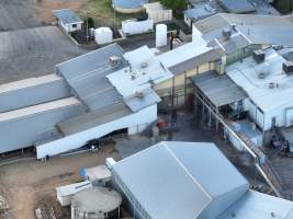 Drone flyover of slaughterhouse - Captured at Cowra Meat Processors, Cowra NSW Australia.