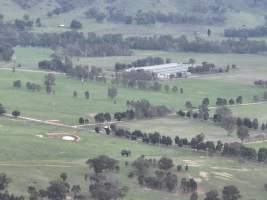 Drone flyover - Drone flyover of Valley Park's free-range egg farms in Seymour, Victoria - Captured at Valley Park Seymour Farm 2 (Fyfe Family Eggs), Seymour VIC Australia.