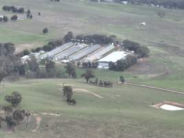 Drone flyover - Drone flyover of Valley Park's free-range egg farms in Seymour, Victoria - Captured at Valley Park Seymour Farm 2 (Fyfe Family Eggs), Seymour VIC Australia.