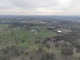 Drone flyover - Drone flyover of Valley Park's free-range egg farms in Seymour, Victoria. - Captured at Valley Park Seymour Farm 3 (Fyfe Family Eggs), Seymour VIC Australia.